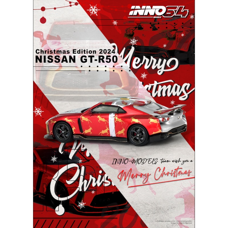 Inno64 1/64 NISSAN GT-R50 X'MAS 2024 Special Edtion