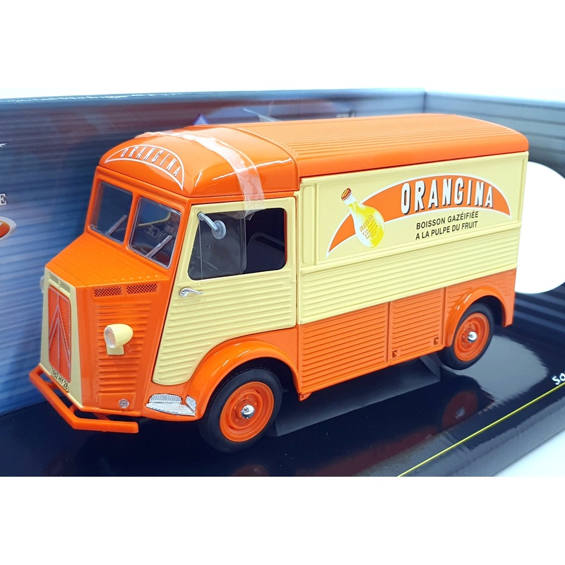 Solido 1/18 Scale Diecast 8409.02 - Citroen HY Orangina 1962 - Orange/Cream