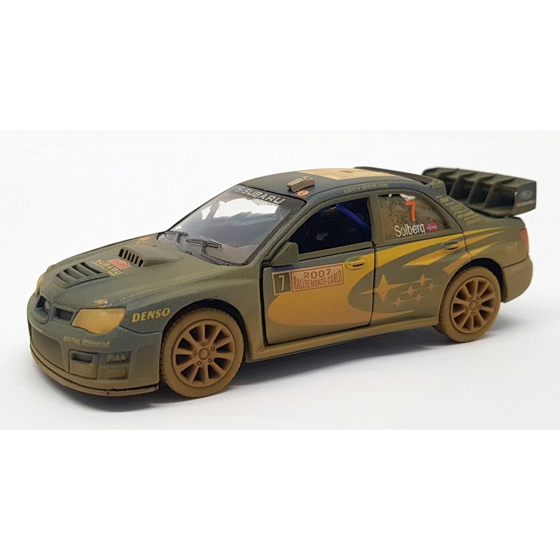 Subaru Impreza WRC 2007 Muddy - Kinsmart Pull Back & Go Metal Model Car