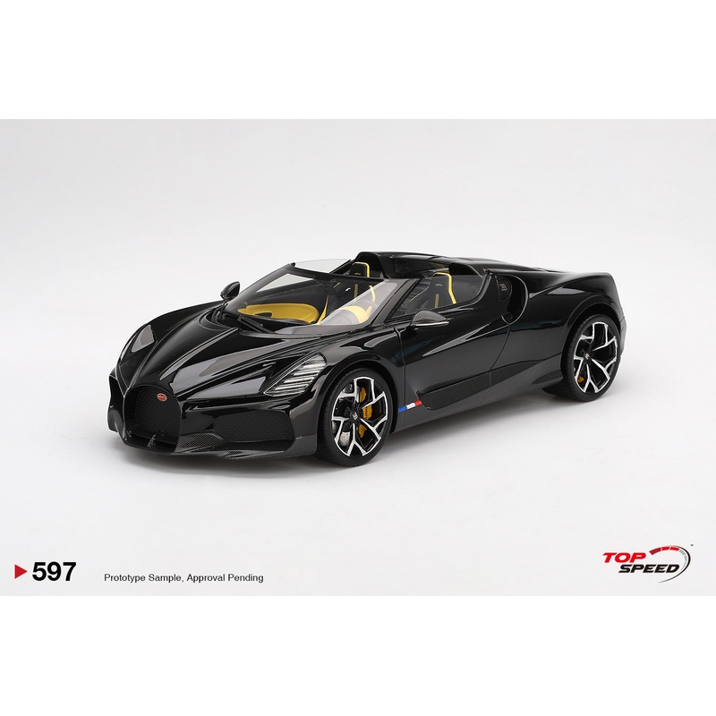 Topspeed Bugatti W16 Mistral Black 1:18