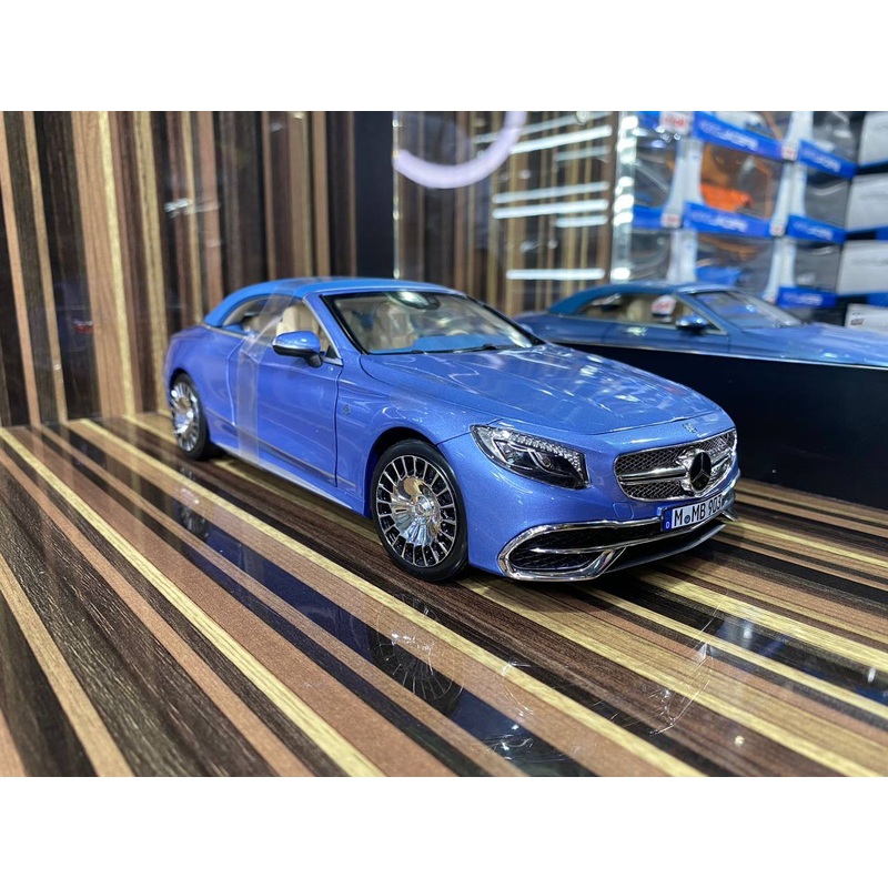 1/18 Diecast Mercedes-Maybach S650 Blue Norev Scale Model Car