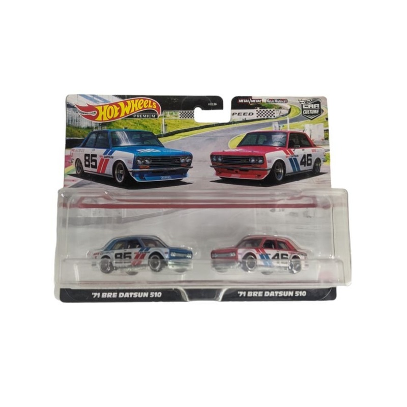 EXCLUSIVE Hotwheels Two pack 71 Bre Datsun 510 & 71 Bre Datsun 510