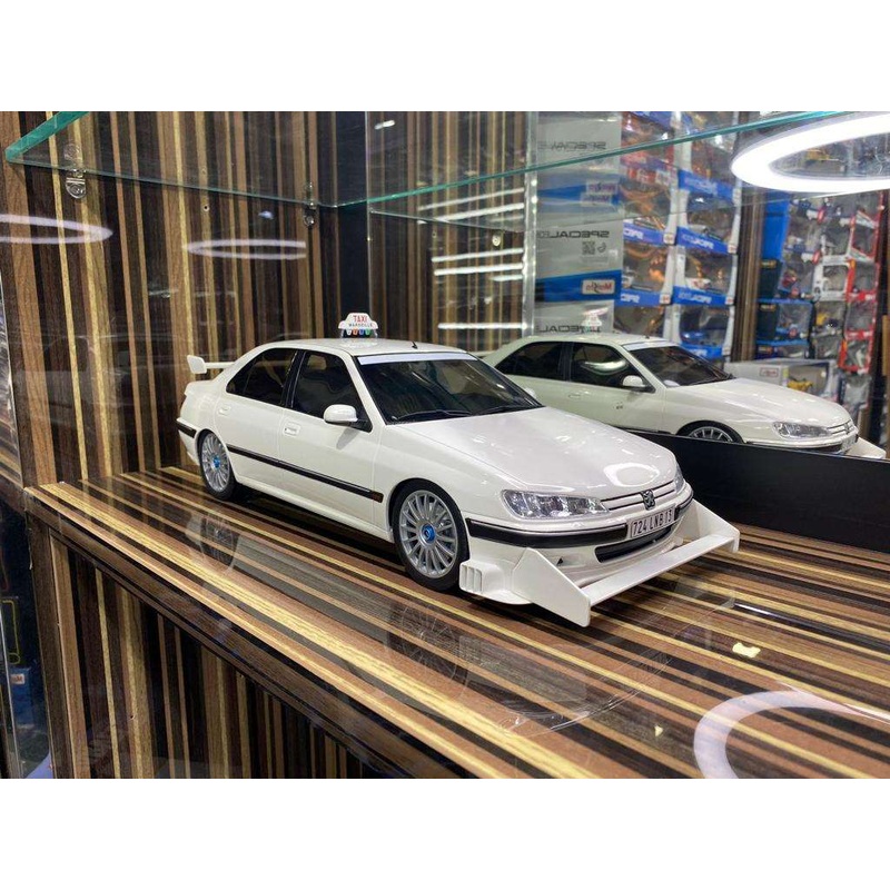 1/12 Peugeot 406 Taxi White Resin Model Car by Otto