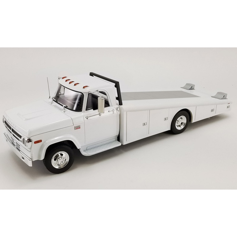 Acme 1970 Dodge D-300 Ramp Truck White 1:18