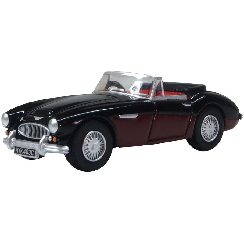 Austin Healey 3000 Black/burgundy 1:76