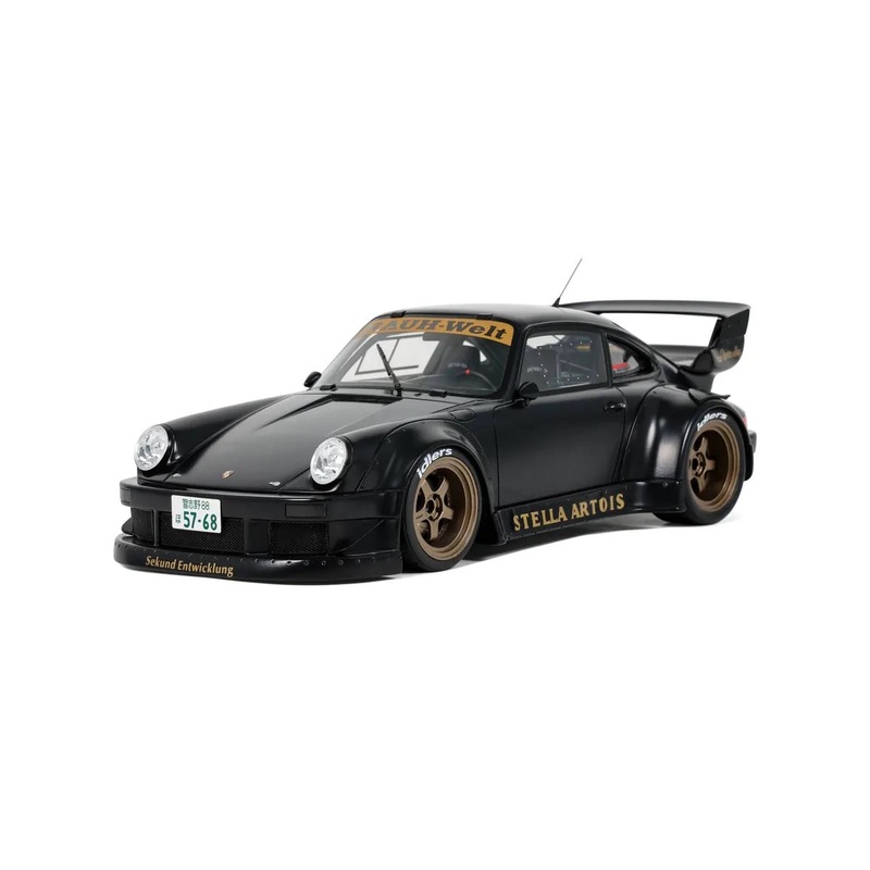 GT Spirit 2008 Porsche 911 930 RWB Stella Artois Matte Black 1:18 Resin