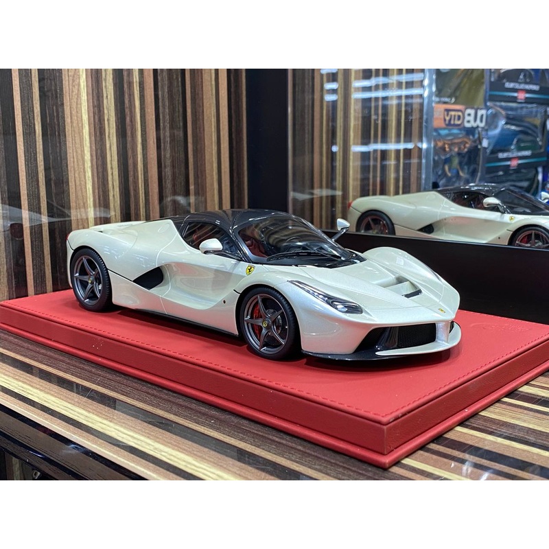 1/18 Diecast Ferrari LaFerrari Fuji White BBR Scale Model Car