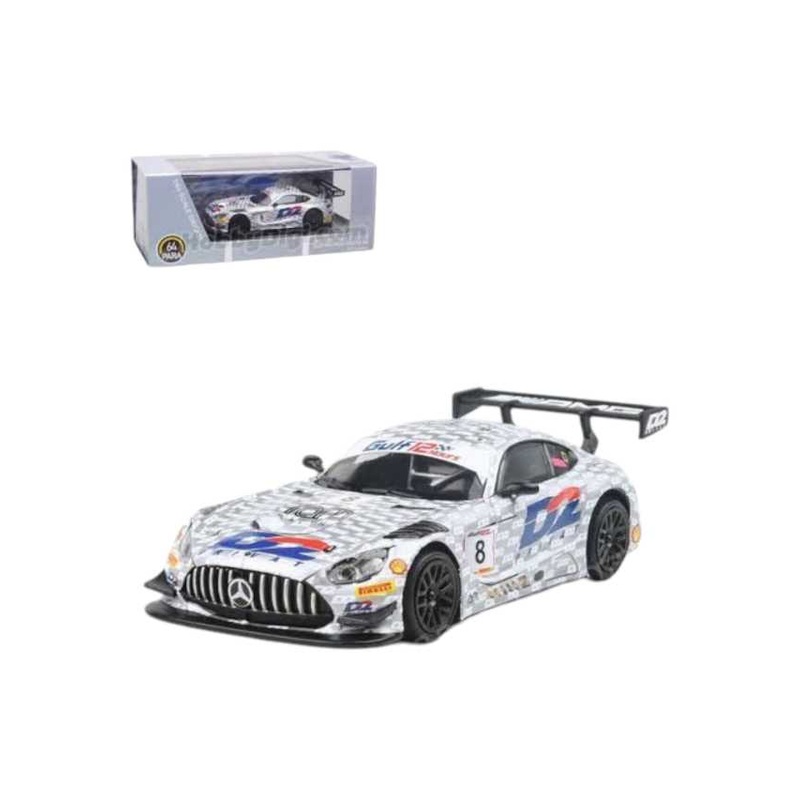 Para64 Mercedes AMG Gt3 2022 Gulf 12hr Ram Racing #8 D2 Livery 1:64 Scale Diecast