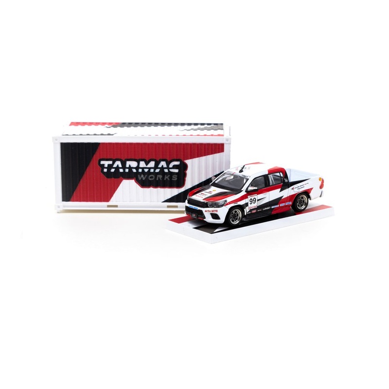 Tarmac Works 1/64 Toyota Hilux Revo One Make Race with Container
