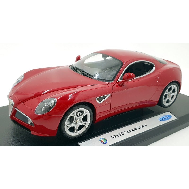 Welly 1/18 Scale Diecast 18013W -  Alfa Romeo 8C Competizione - Red