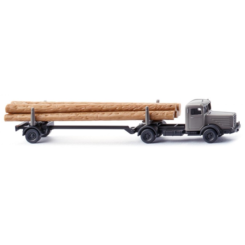 Truck long timber transporter Bssing 8000 - stone grey